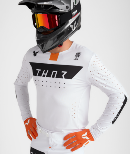 Мотокрос джърси THOR SPORTMODE ROUGE WHITE/ORANGE