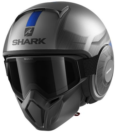 Каска SHARK STREET-DRAK TRIBUTE ANTHRACITE CHROM BLUE