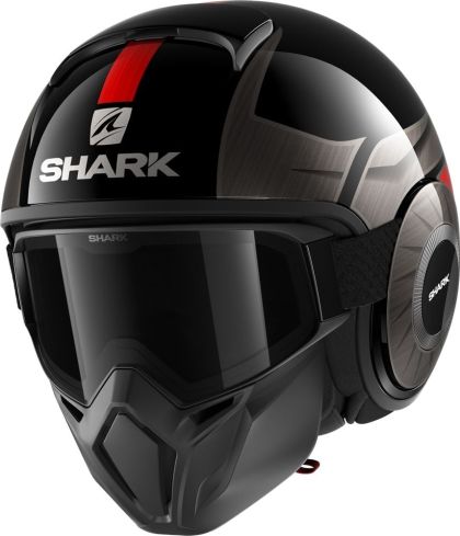 Каска SHARK STREET-DRAK TRIBUTE BLACK/CHROME/RED