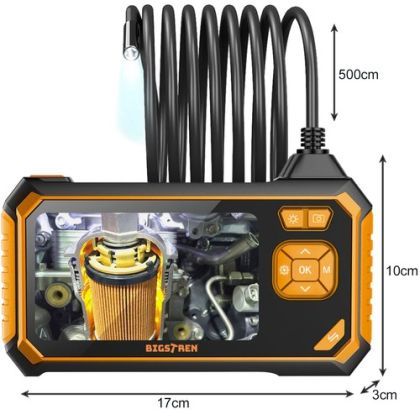 Endoscope camera borescope + 4.3" display with 5m cable Professional