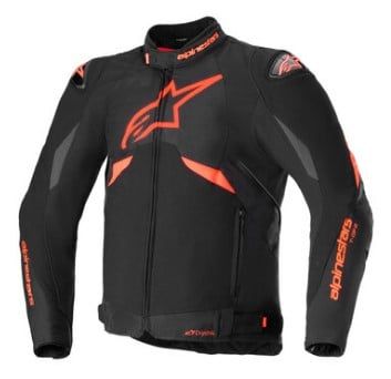 Motorcycle jacket ALPINESTARS T-GP R V3 BLACK/FLUO RED