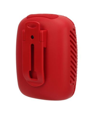 Portable Bluetooth speaker with stand for bike, motorcycle - AUX, USB ports and memory card slot - red