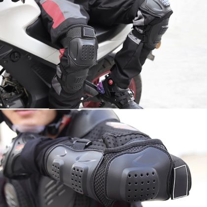 Set of 4 motorcycle protective armrests and knee pads
