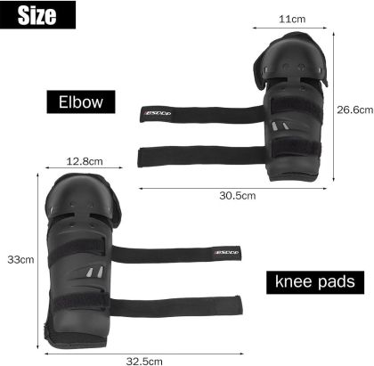 Set of 4 motorcycle protective elbow and knee pads