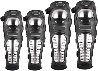 Set of 4 reinforced motorcycle protective elbow and knee pads