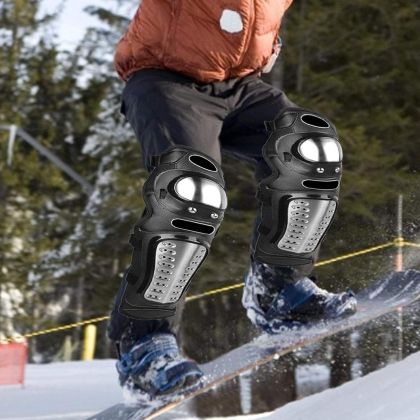 Set of 4 reinforced motorcycle protective elbow and knee pads