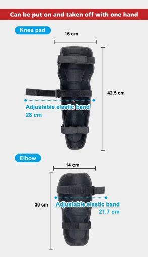Set de 4 coturi și genunchiere de protecție ranforsate pentru motociclete