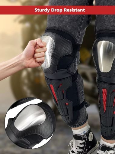 Set de 4 coturi și genunchiere de protecție ranforsate pentru motociclete