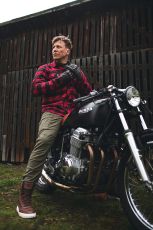 Πουκάμισο μοτοσικλέτας Modeka Nooner Κόκκινο/Μαύρο