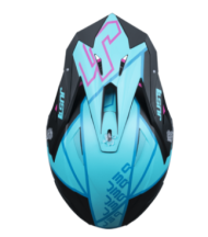 Κράνος μοτοκρός Just1 J-39 Thruster σε μπλε πετρόλ/μαύρο φουξ