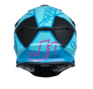 Κράνος μοτοκρός Just1 J-39 Thruster σε μπλε πετρόλ/μαύρο φουξ