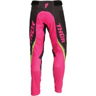 THOR WOMEN'S PULSE REV CHARCOAL/FLO PINK women's motocross breeches
