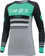 Women's Motocross Jersey THOR PRIME BLAZE BLACK/TEAL