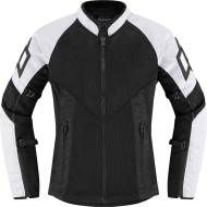 Women's textile motorcycle jacket ICON MESH AF WHITE