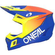 Cască motocross pentru copii O'NEAL 3SERIES ALBASTRU SOLID/GALBEN NEON