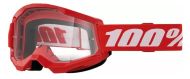 Детски мотокрос очила 100% STRATA2 RED CLEAR