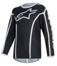 Tricou motocross copii Alpinestars FLUID APEX NEGRU/GRI