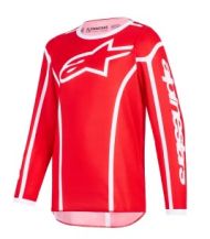 Tricou motocross copii Alpinestars FLUID APEX ROȘU/ALB