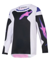 Tricou motocross copii Alpinestars FLUID GRID NEGRU/GRI/MOV