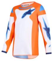 Tricou motocross copii Alpinestars FLUID GRID ORAN/BLUE