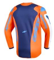 Tricou motocross copii Alpinestars FLUID GRID ORAN/BLUE