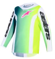Tricou motocross Alpinestars FLUID PORTL VERDE/ALB/NEGRU pentru copii