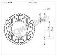 Rear Sprocket TROFEO 365004150 BLACK