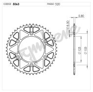 Rear Sprocket TROFEO 365063148 BLACK