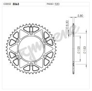 Rear Sprocket TROFEO 365063150 RED
