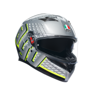 КАСКА  AGV K3 - FORTIFY GREY/BLACK/YELLOW FLUO