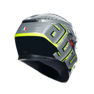 КАСКА  AGV K3 - FORTIFY GREY/BLACK/YELLOW FLUO