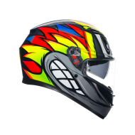КАСКА  AGV K3 -BIRDY 2.0 GREY/YELLOW/RED