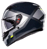 КАСКА AGV K3 SHADE GREY/YELLOW FLUO