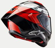 Κράνος ομάδας ALPINESTARS Supertech R10 Μαύρο/Carb/Fluo Red/Λευκό