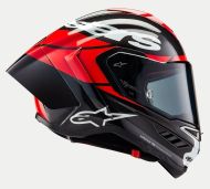 Κράνος ομάδας ALPINESTARS Supertech R10 Μαύρο/Carb/Fluo Red/Λευκό
