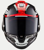 Κράνος ομάδας ALPINESTARS Supertech R10 Μαύρο/Carb/Fluo Red/Λευκό