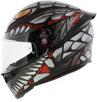 КАСКА K1 S E2206 - LYZARD MATT BLACK/GREY/RED