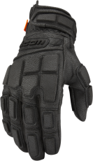 Leather motorcycle gloves ICON MOTORHEAD3 - BLACK