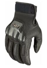 Leather motorcycle gloves ICON OVERLORD3 BK