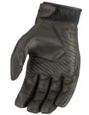 Leather motorcycle gloves ICON OVERLORD3 BK