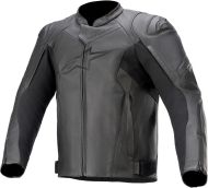 JACHETA MOTOCICLETA ALPINESTARS FASTER V2 PIELE NEGRA/NEGRA