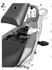 Монтажен комплект за куфари SHAD TOP MASTER HONDA CBF 125´09