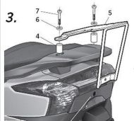 Монтажен комплект за куфари SHAD TOP MASTER KYMCO DOWNTOWN 125 '09