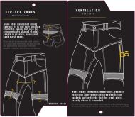 Τζιν μοτοσικλέτας TRILOBITE 2461 PARADO MONOLAYER AAA ΜΑΥΡΟ