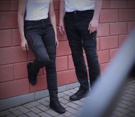 Τζιν μοτοσικλέτας TRILOBITE 2461 PARADO MONOLAYER AAA ΜΑΥΡΟ