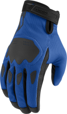 Motorcycle gloves ICON HOOLIGAN CE - BLUE