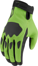 Motorcycle gloves ICON HOOLIGAN CE - GREEN