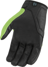 Motorcycle gloves ICON HOOLIGAN CE - GREEN