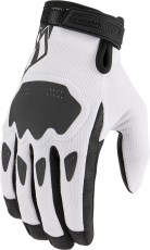 Motorcycle gloves ICON HOOLIGAN CE - WHITE