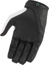 Motorcycle gloves ICON HOOLIGAN CE - WHITE